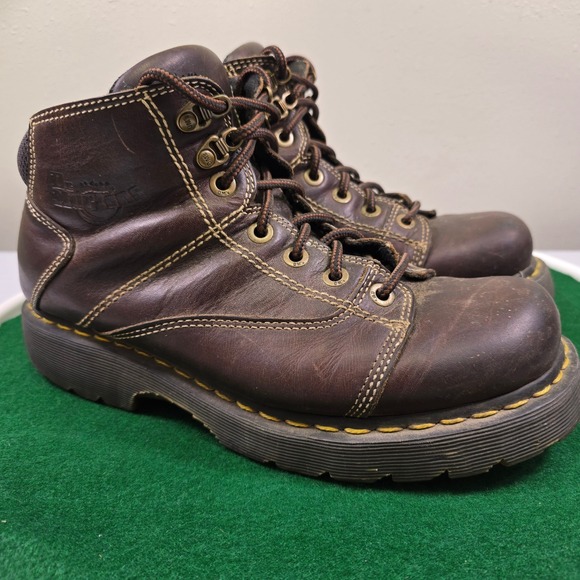 Dr. Martens 8A07 Mens Brown Leather Ankle Boots Size 10 US Lace Up AirWair Sole main image 4